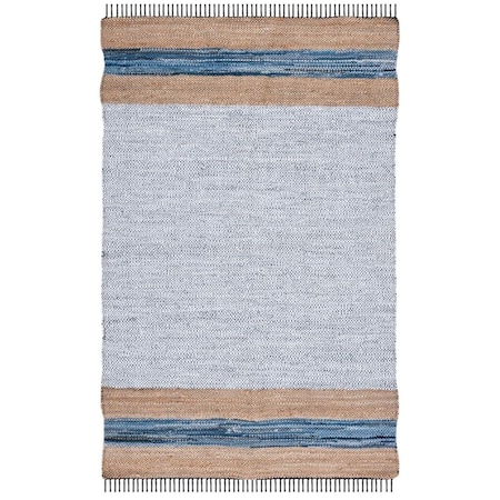 Safavieh 4 x 6 ft. Vintage Leather Rectangle Hand Woven Rug Grey & Natural VTL602F-4